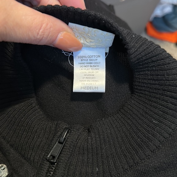 💜 Daytrip Zip Up Lace Peplum Sweater - Picture 4 of 4